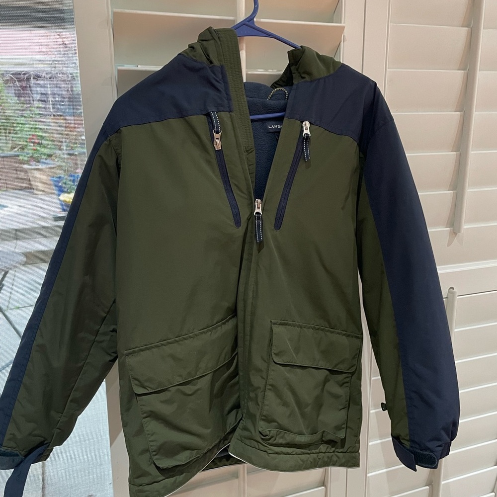 Lands' End Gray and Olive Jacket